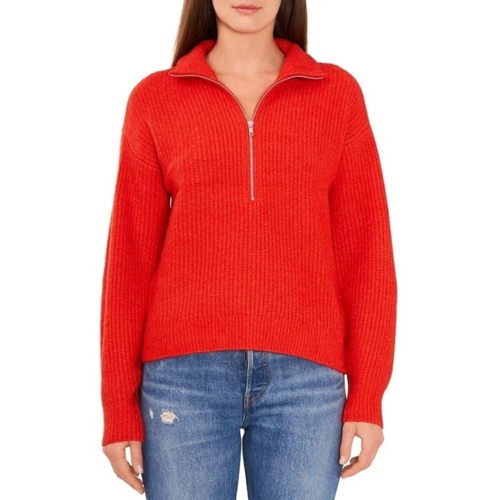 NWT Vince Camuto Half-Zip Pullover Ribbed Knit Sweater size XXL